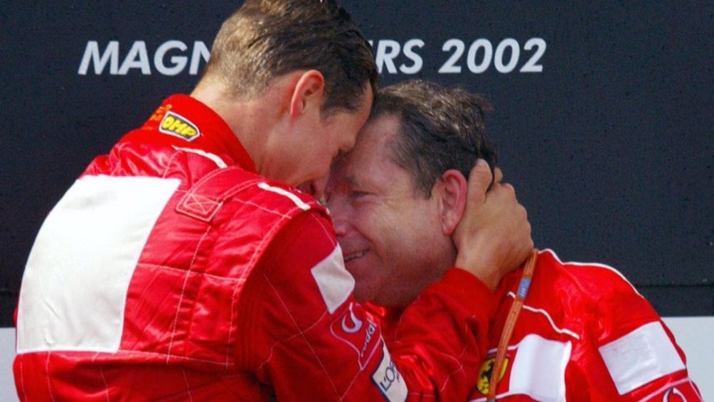 Michael Schumacher y Jean Todt en la escuderia Ferrari