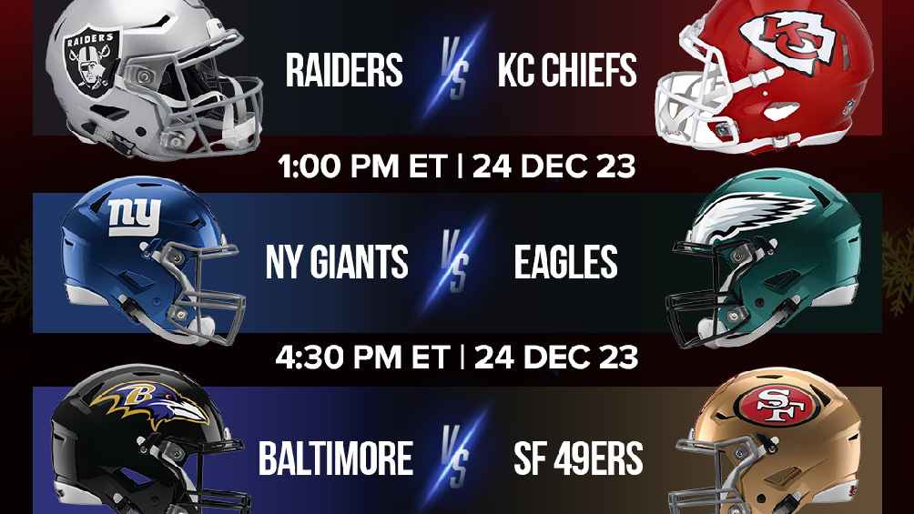 NFL tendrá tres juegos navideños