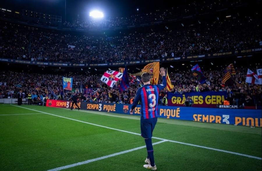 Gerard Piqué en el Camp Nou