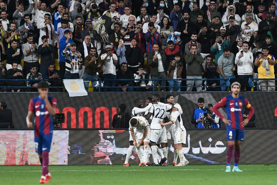 Real Madrid goleó 4-1 al Barcelona en la Supercopa de España