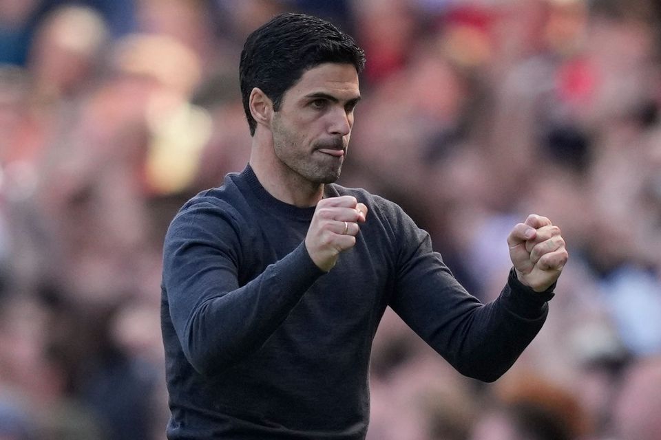 Arteta en un partido de Arsenal