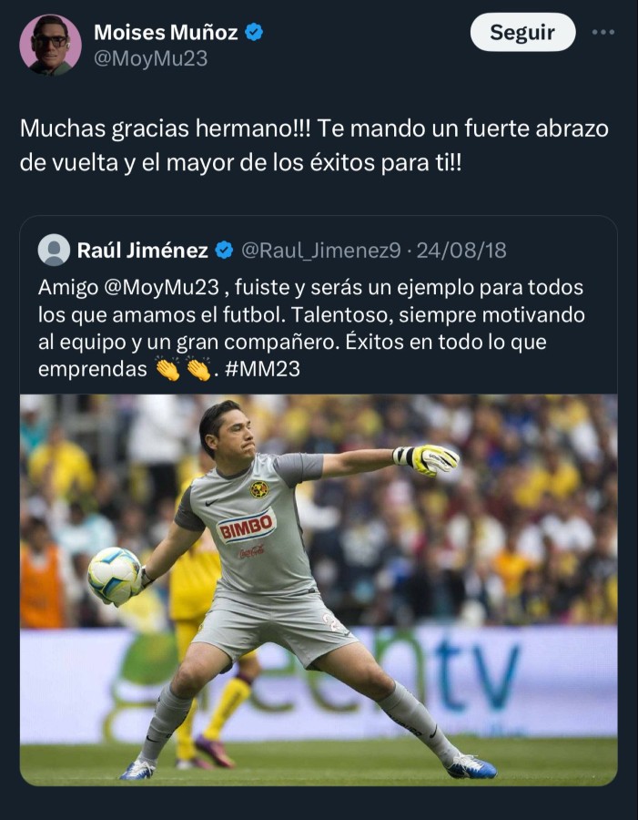 Tweet de Moisés Muñoz