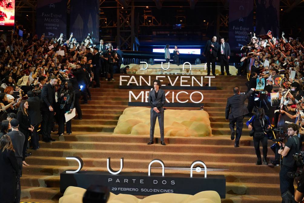 Chalamet durante el evento de Dune en Ciudad de México