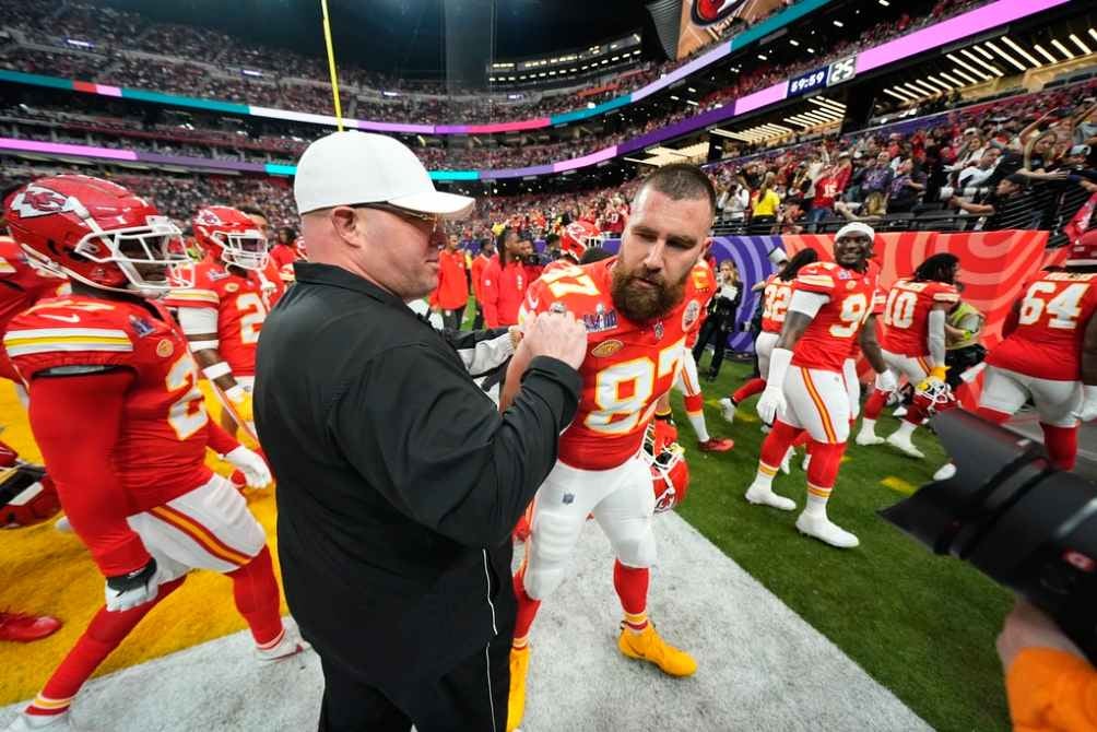 Kelce en el partido contra los San Francisco 49ers