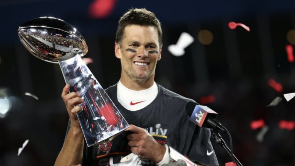 Tom Brady tras ganar el Super Bowl