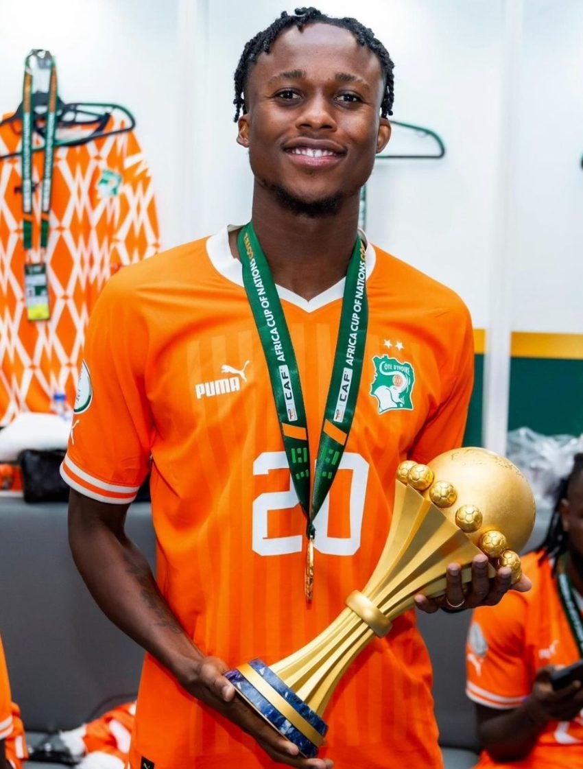 Christian Kouamé tras ganar la Copa Africana con Costa de Marfil