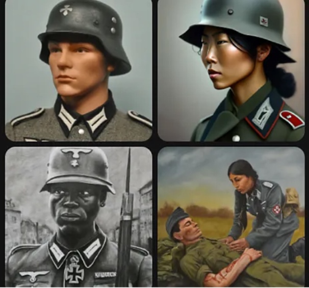 Uno de los errores: Se solicitó un soldado alemán, y se dio uno asiático o afrodescendiente. 
