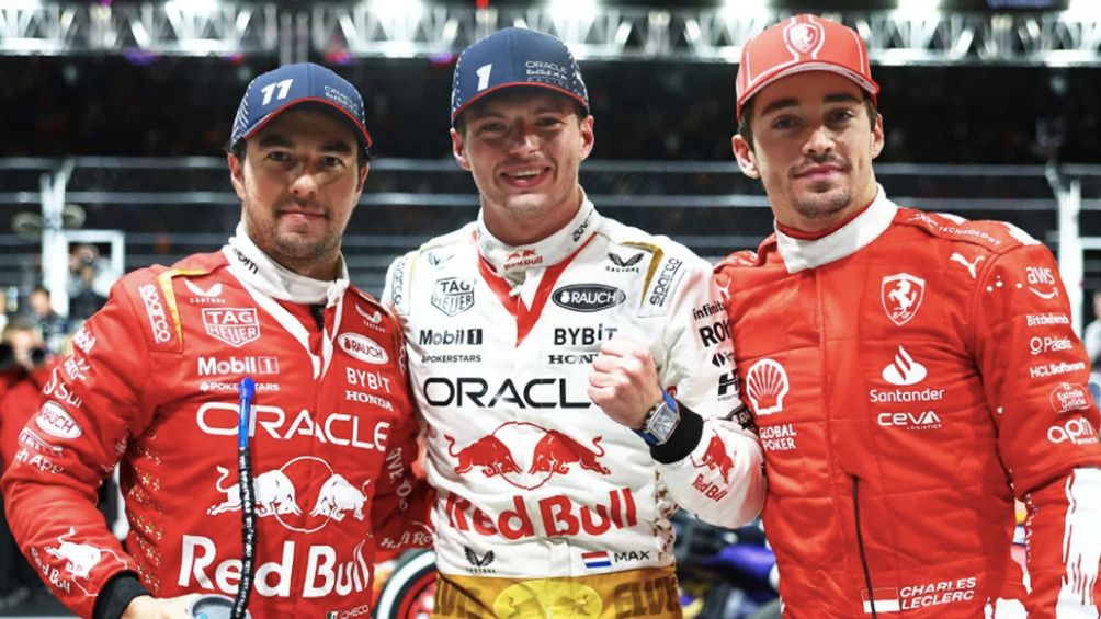 AP Pérez en el podio de Las Vegas