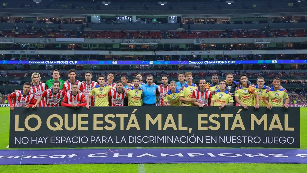 Mensaje de América y Chivas contra la discriminación