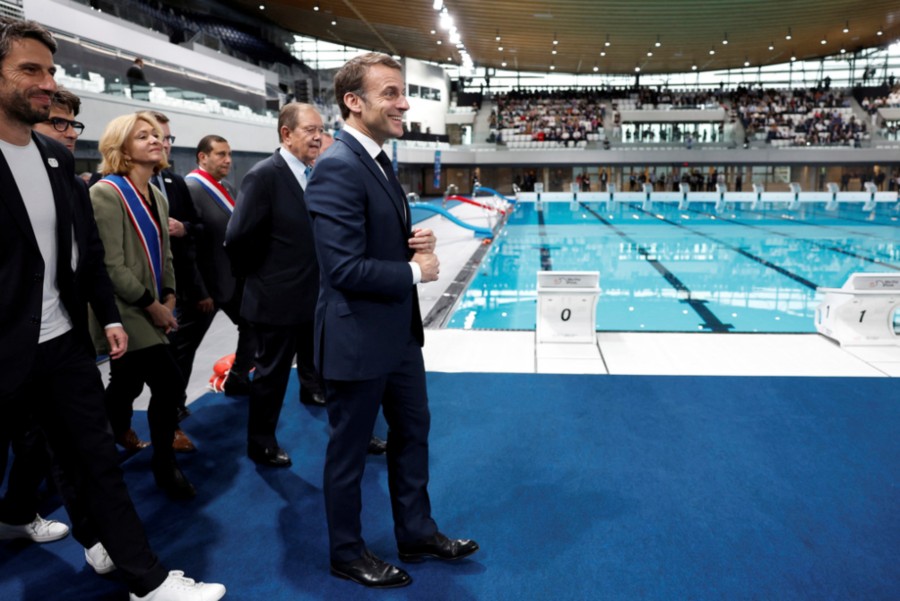 Macron estuvo en la inauguración