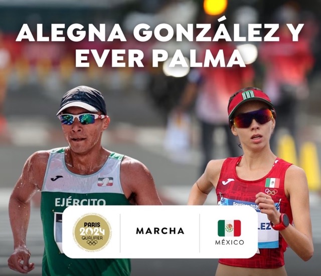 Alegna González y Ever Palma clasificaron a los JJOO en marcha de revelos mixtos