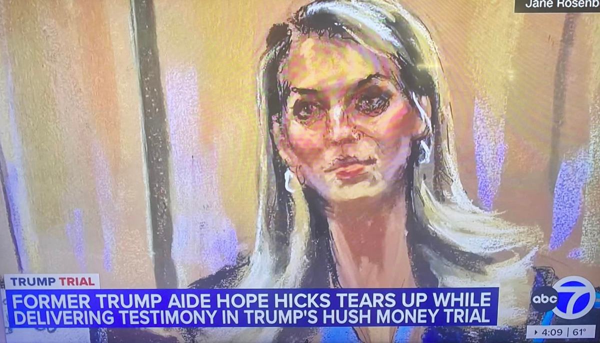 Hope Hicks se mostró nerviosa como testigo en el juicio a Donald Trump.