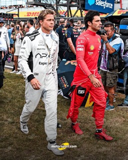 Brad Pitt en la grabación de la película de F1