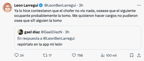 FB: @LeonLarregui Por medio de sus redes, pidió el apoyo de sus seguidores.