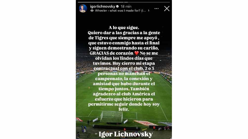 CAPTURA DE PANTALLA Se despidió de Tigres