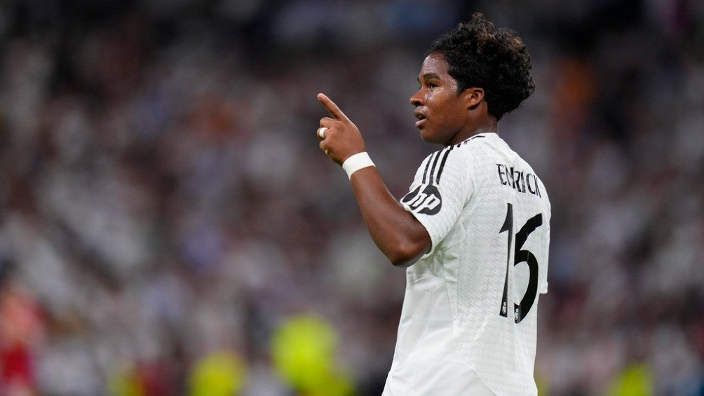 Endrick jugando un partido con el Real Madrid | AP