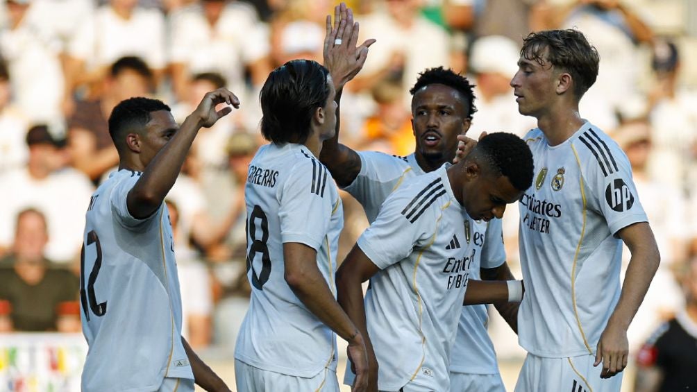 Real Madrid goleó al WSG Tirol con doblete de Mbappé en pretemporada            Además de Mbappé, Eder Militao y Rodrygo aparecieron en el marcador del cuadro merengue      m.olveraMar, 12/08/2025