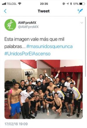 El tuit de la Asociación  de Futbolistas 