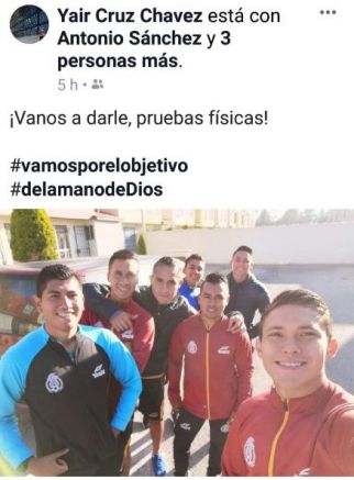 La publicación en el Facebook de Yair Cruz 