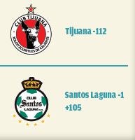 Así los momios para Tijuana y Santos