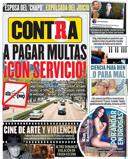 Portada 27 Noviembre 2018