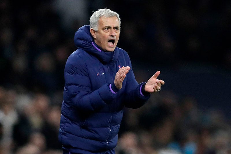 José Mourinho, en un partido del Tottenham