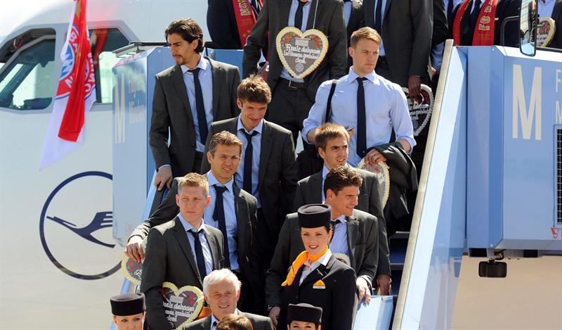Llegan al aeropuerto de Múnich procedentes de Madrid. FOTO:EFE