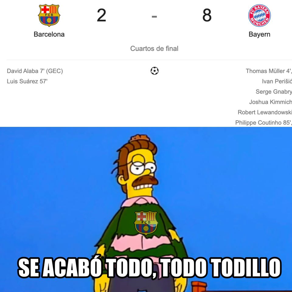 Champions League Los Mejores Memes De La Goleada Del Bayern Munich Al Barcelona Rcord