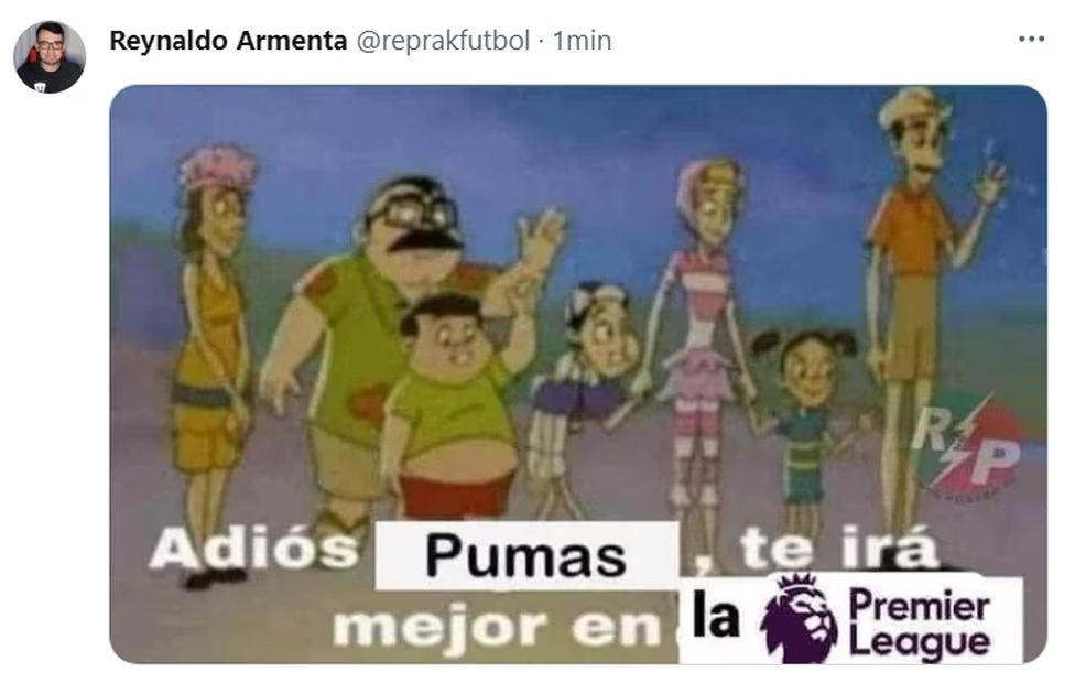 Los mejores memes de Chino Huerta y Pumas tras goleada ante Cruz Azul