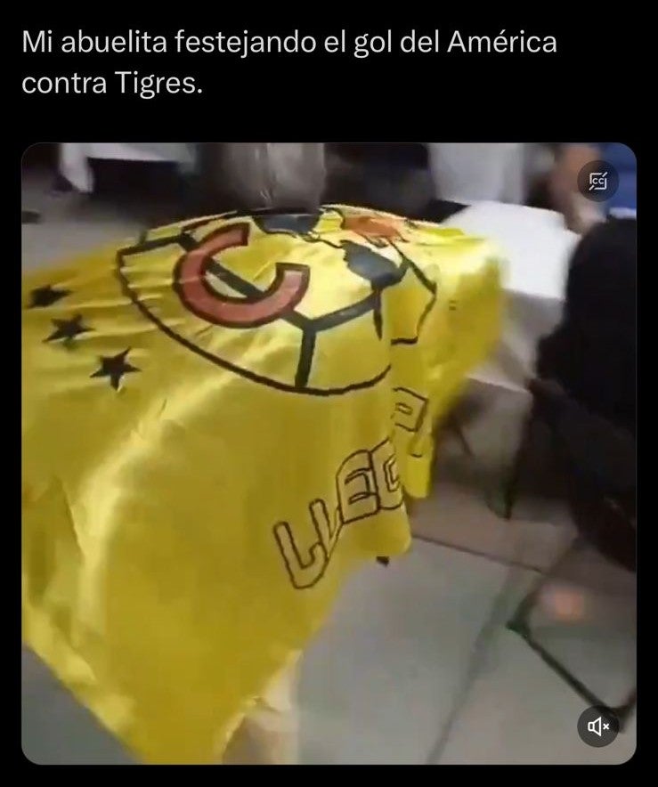 Los aficionados festejando el gol de las Águilas