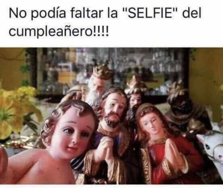 No podía faltar la selfie del cumpleañero