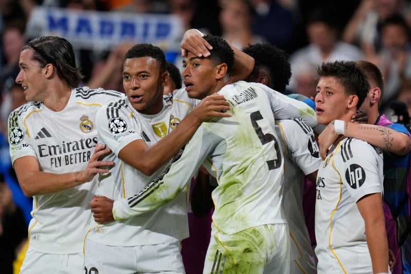 Jugadores de Real Madrid en celebración