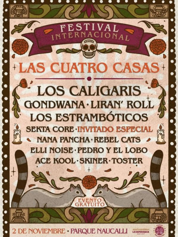 El festival Las Cuatro Casas ser realizará en el Parque Naucalli / Especial