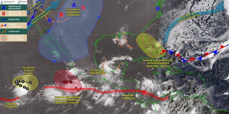 Un nuevo frente frío, cercano al noroeste de México, originará rachas de viento en la región / Especial