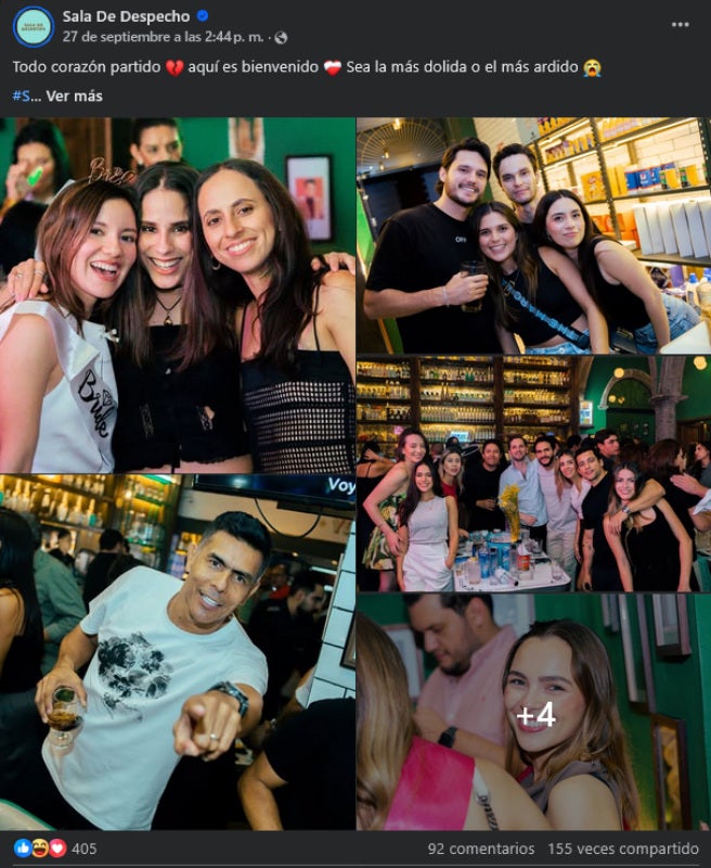 Oswaldo Sánchez disfruta de la vida nocturna | Facebook: Sala de despecho