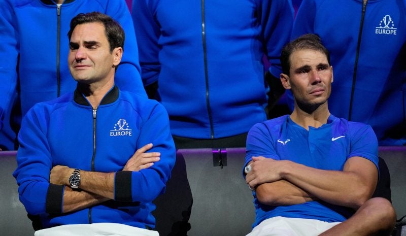 Nadal y Federer comparten emotivo momento