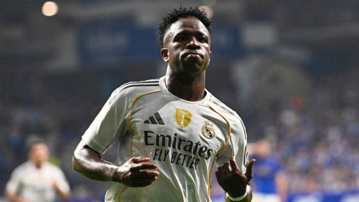 Vini celebra su gol con el Madrid | AP