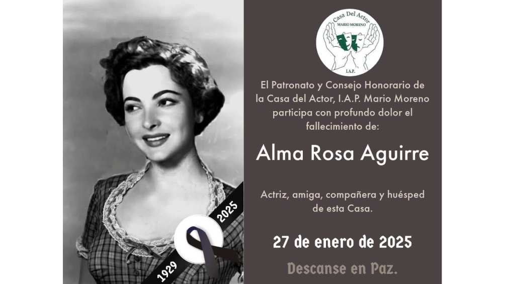 La Casa del Actor confirmó la muerte de la diva mexicana/X 