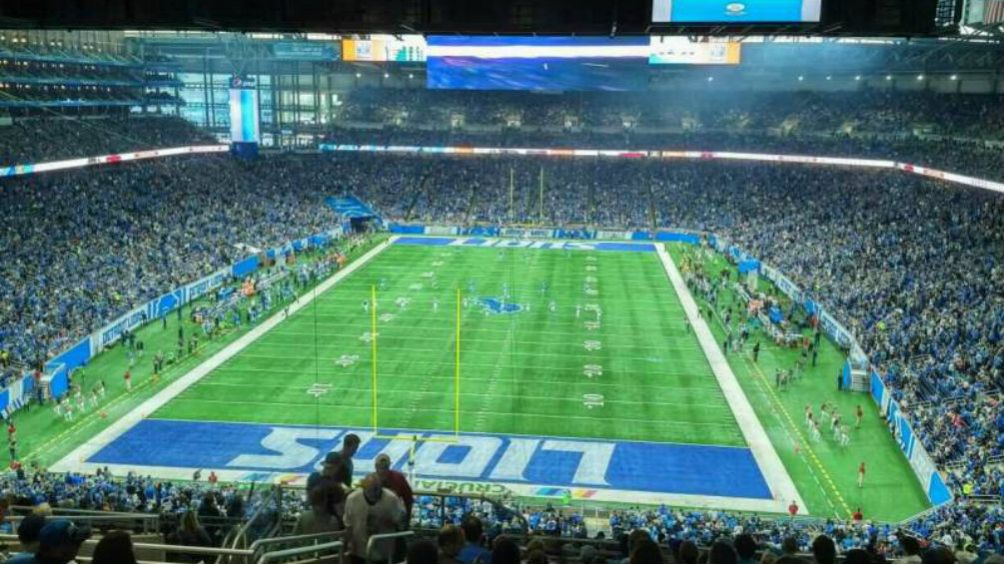 El Ford Field visto desde adentro