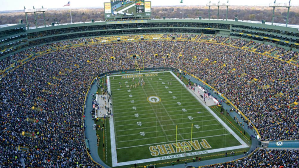 El Lambeau Field visto desde adentro 