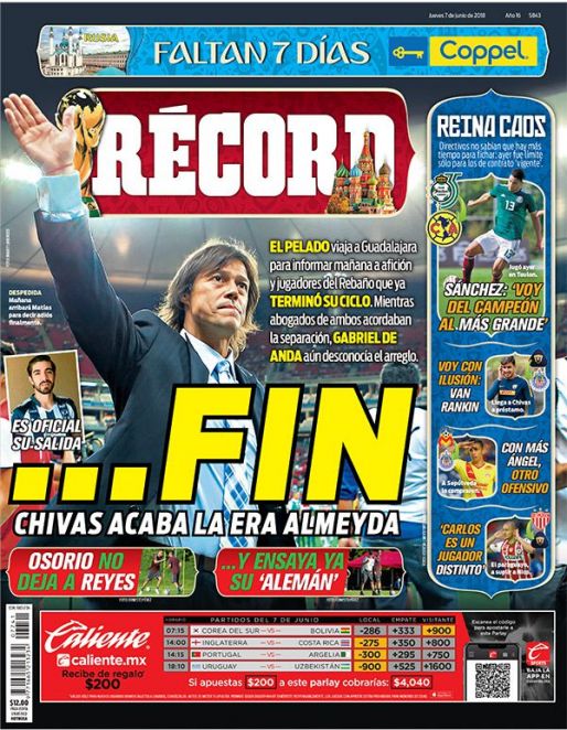 Almeyda, Fin