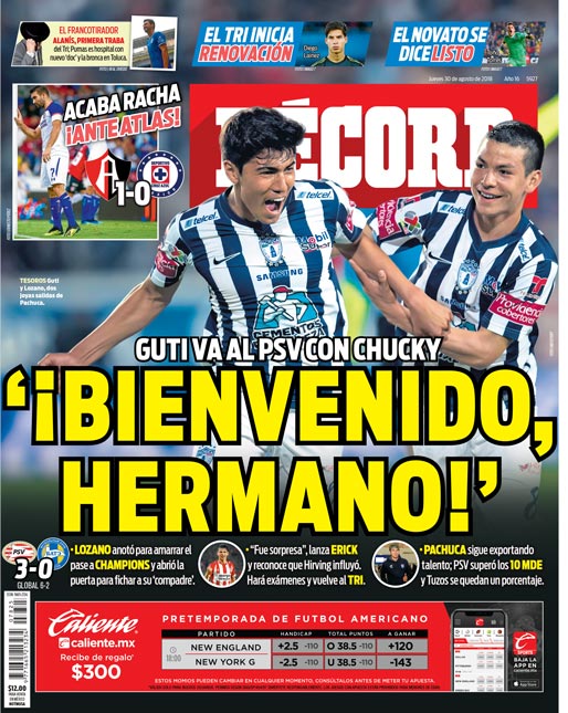 Portada 30 Agosto 2018