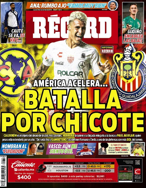 Portada RÉCORD 2019-11-21