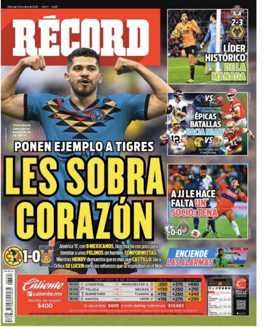 America, portada, tigres