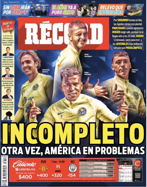 América, incompleto