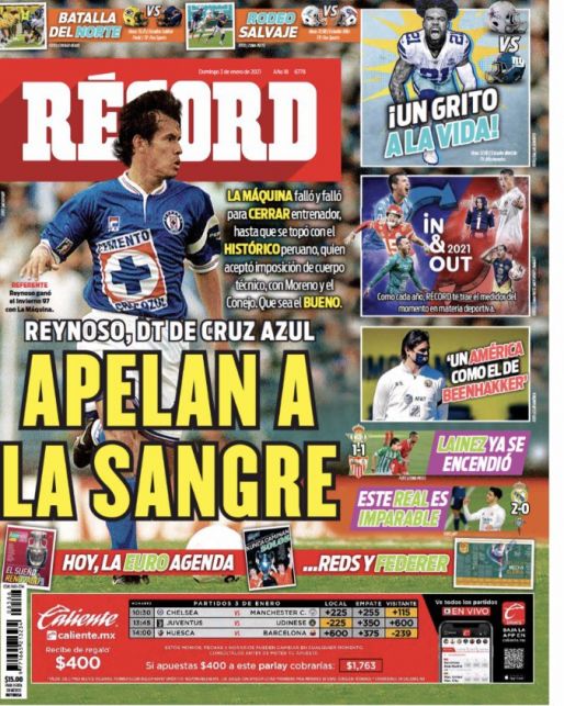 Reynoso, DT de Cruz Azul