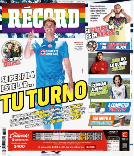 Portada RÉCORD 24 Junio 2022