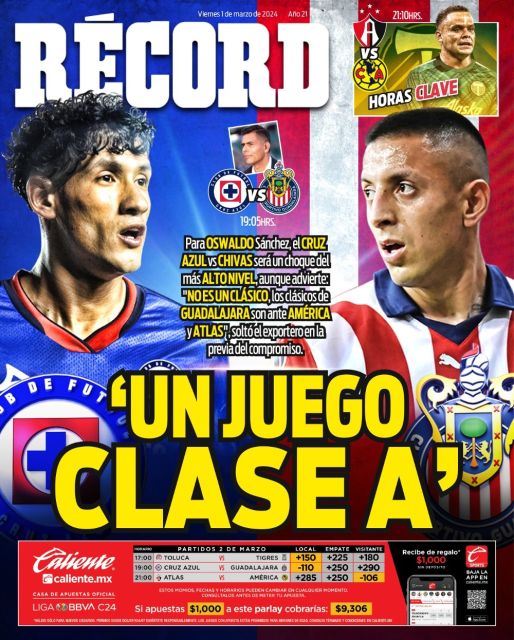 Portada RÉCORD 02 marzo 2024