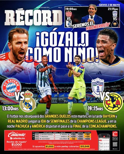 Portada RÉCORD 30 de Abril de 2024