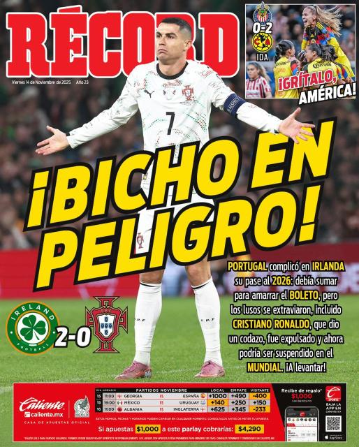 Portada RÉCORD 14 noviembre 2025